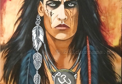 Der Krieger, Größe 110 x 80 cm