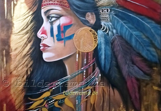 Indianerin, Größe 1 x 1 m