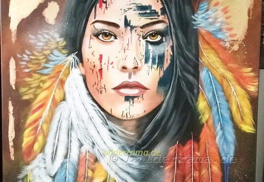 Die Kriegerin, Größe 110 x 80 cm
