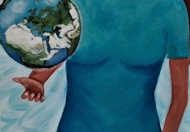 Erzengel Haniel, Größe 150 x 50 cm