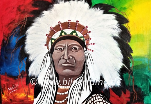 Sitting Bull, Größe  90x65 cm